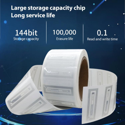 Étiquettes NFC autocollantes avec puce NTAG213, étiquettes RFID UHF à incrustation humide, taille : 44 x 18 mm SR55021371-08